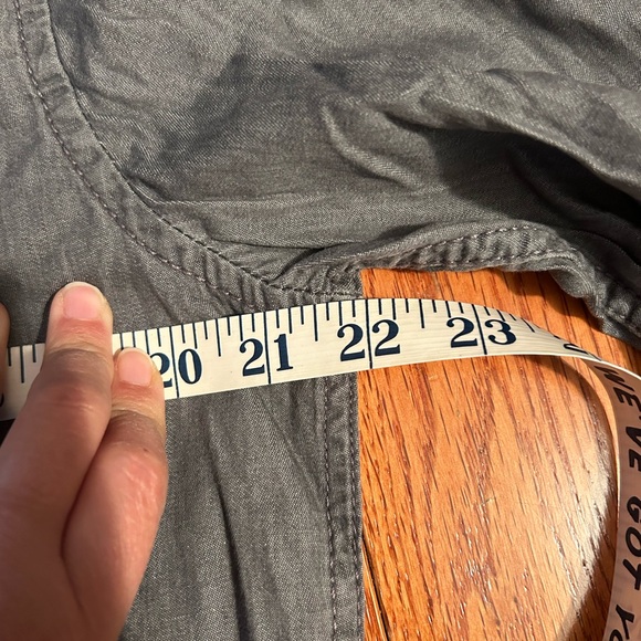 JACK SOUTH London Grey lightweight Denim Button Down Shirt Size M NWT - Picture 6 of 6